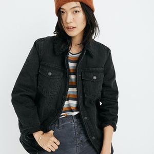Madewell Oversized Jean Jacket in Gallagher Black